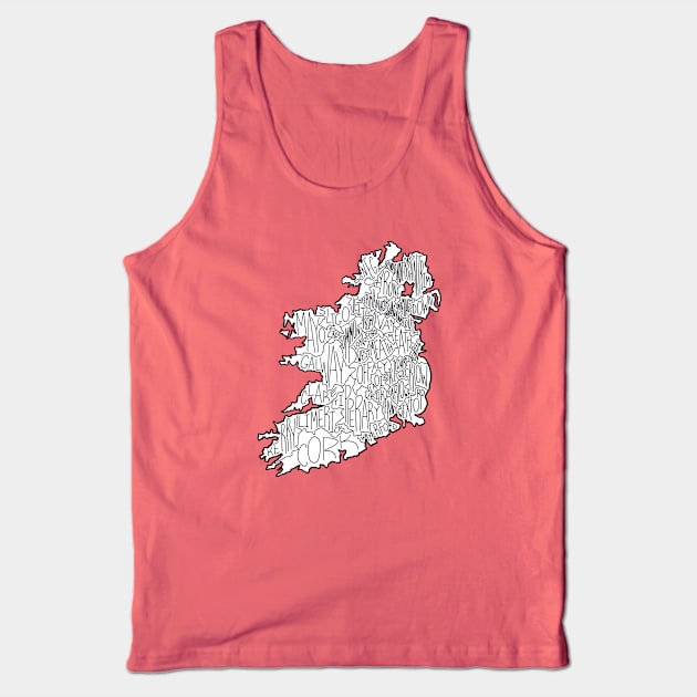 Map of Irish Counties Tank Top by calenbundalas